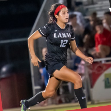 Trinity Clark playing for Lamar University, wearing number 12
